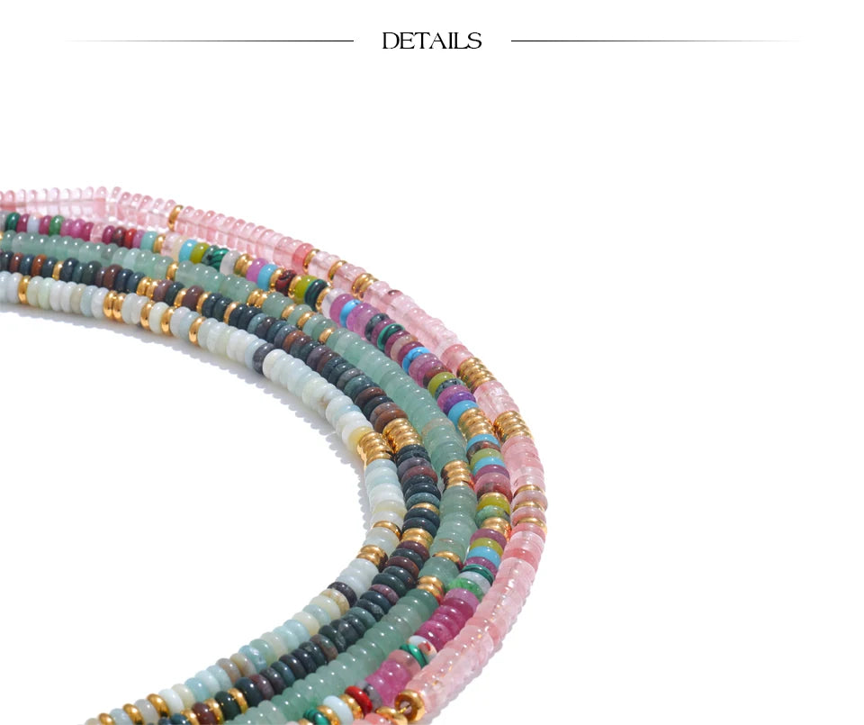 Colorful Natural Stone Beads Handmade Necklaces