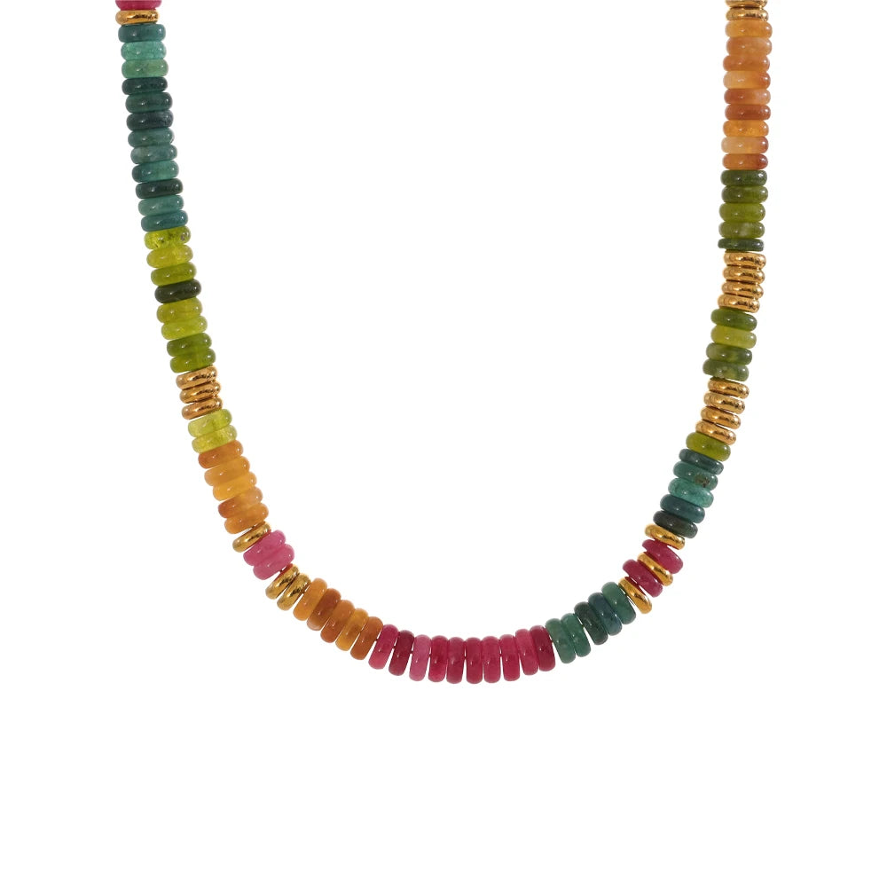 Colorful Natural Stone Beads Handmade Necklaces