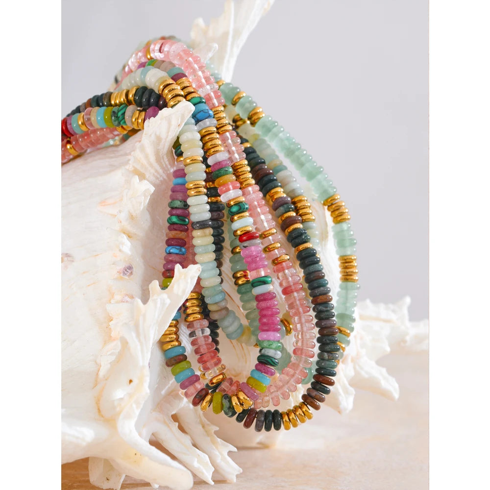 Colorful Natural Stone Beads Handmade Necklaces