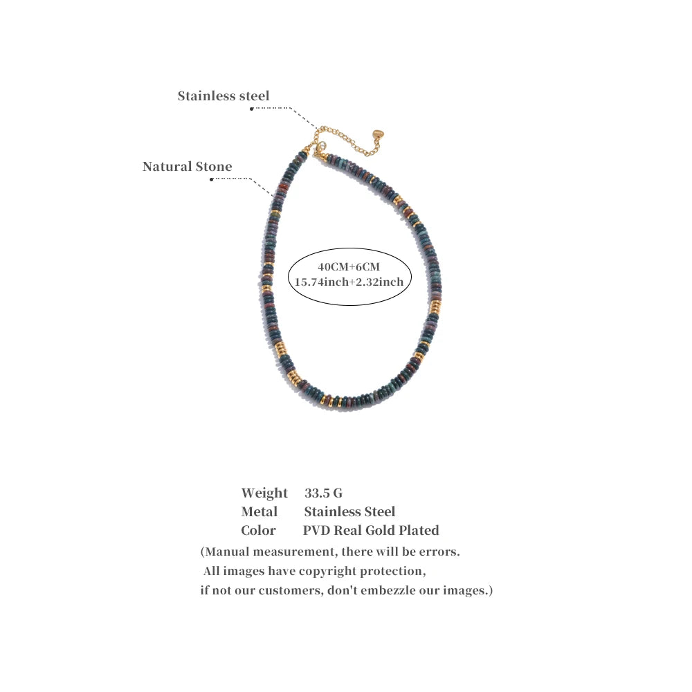 Colorful Natural Stone Beads Handmade Necklaces