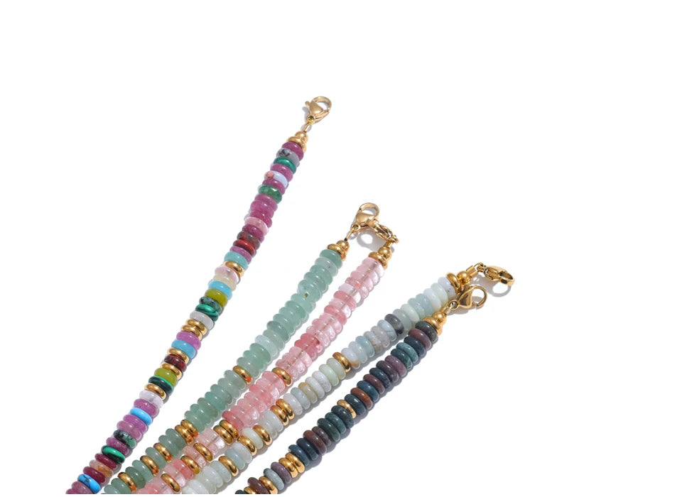 Colorful Natural Stone Beads Handmade Necklaces